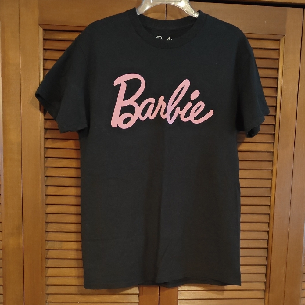 Barbie Black T-Shirt with Pink Logo